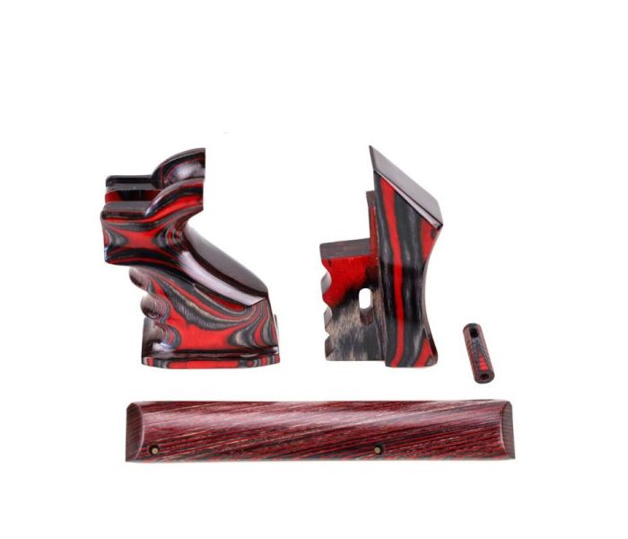 HUMA-AIR FX Impact Laminated Grip Set Apple Jack Red - Hadfield